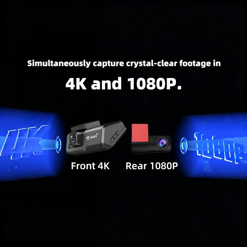 4K WiFi GPS Dual Lens Dash Cam 3