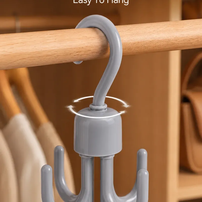 360° Rotating 4-Claw Closet Hook Hanger 5