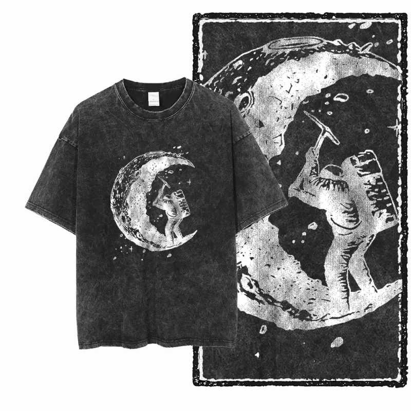 Astronaut Space Graphic Acid Wash Tee 6