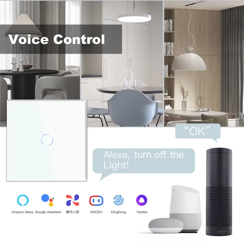 BSEED Tuya WiFi Smart Touch Switches 2-Pack 5