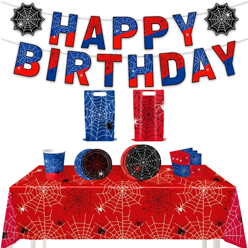 Spider Party Tableware & Decor Set 6
