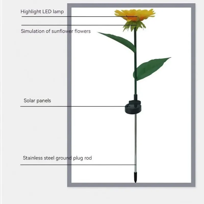 Solar Sunflower Garden Lights 3