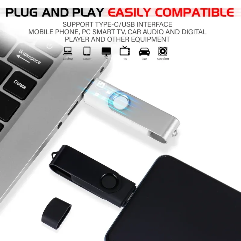 TYPE-C 2-in-1 Rotatable USB 3.0 Pen Drive 4