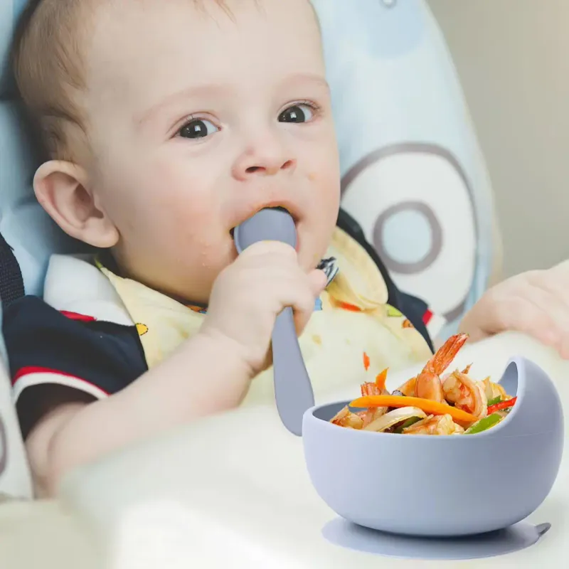 2PC Silicone Suction Baby Feeding Bowls 5