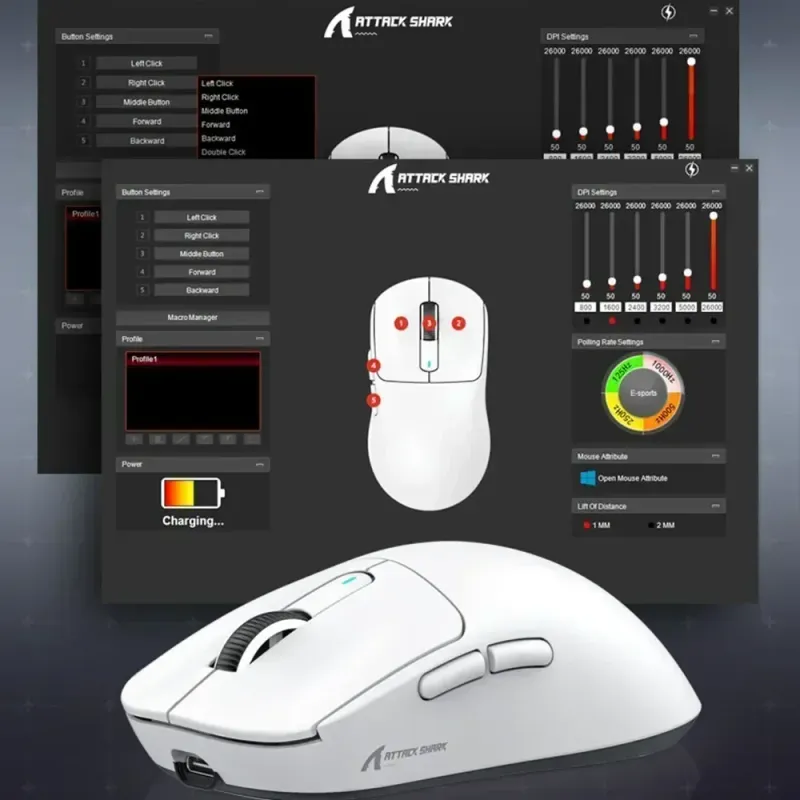 Attack Shark X3Pro 26K DPI Tri-Mode Wireless Mouse 5