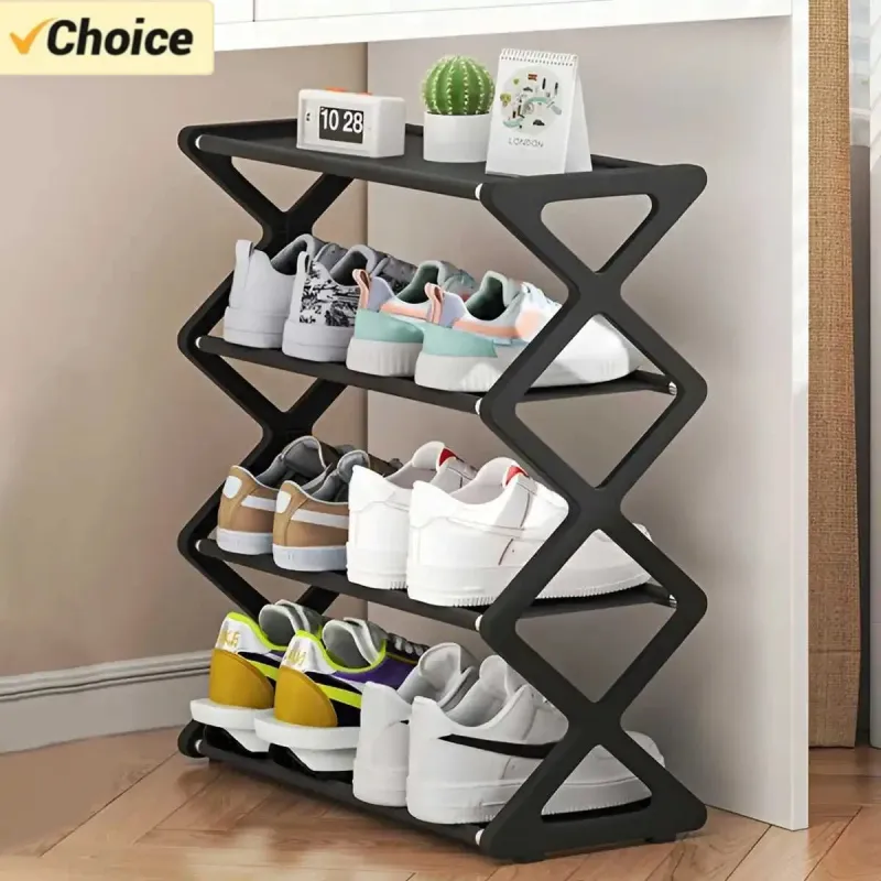 4-Tier X-Type Shoe Storage Rack 1