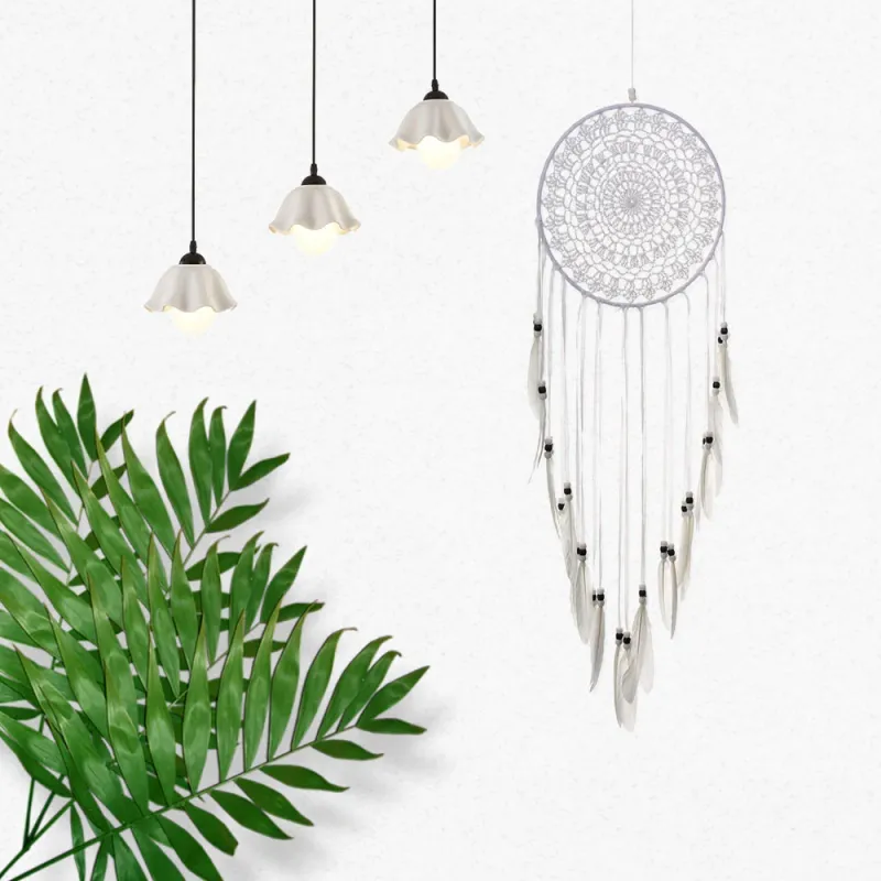 Macrame Leaf Dream Catcher Wall Hanging 4