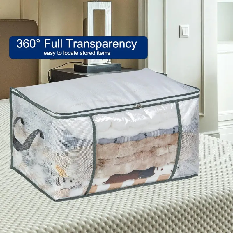 80L Clear Storage Bags 3-Pack 3
