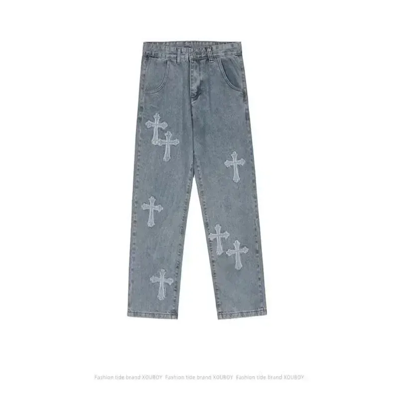 Cross Denim Streetwear Pants 5
