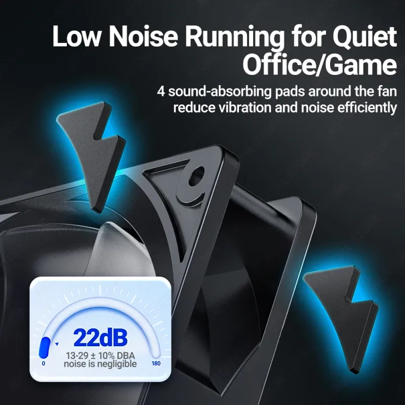 JEYI 120mm ARGB PWM Silent Fan 4