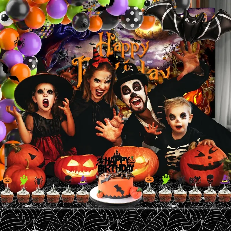 Halloween Spider Web Balloon Arch Kit 7
