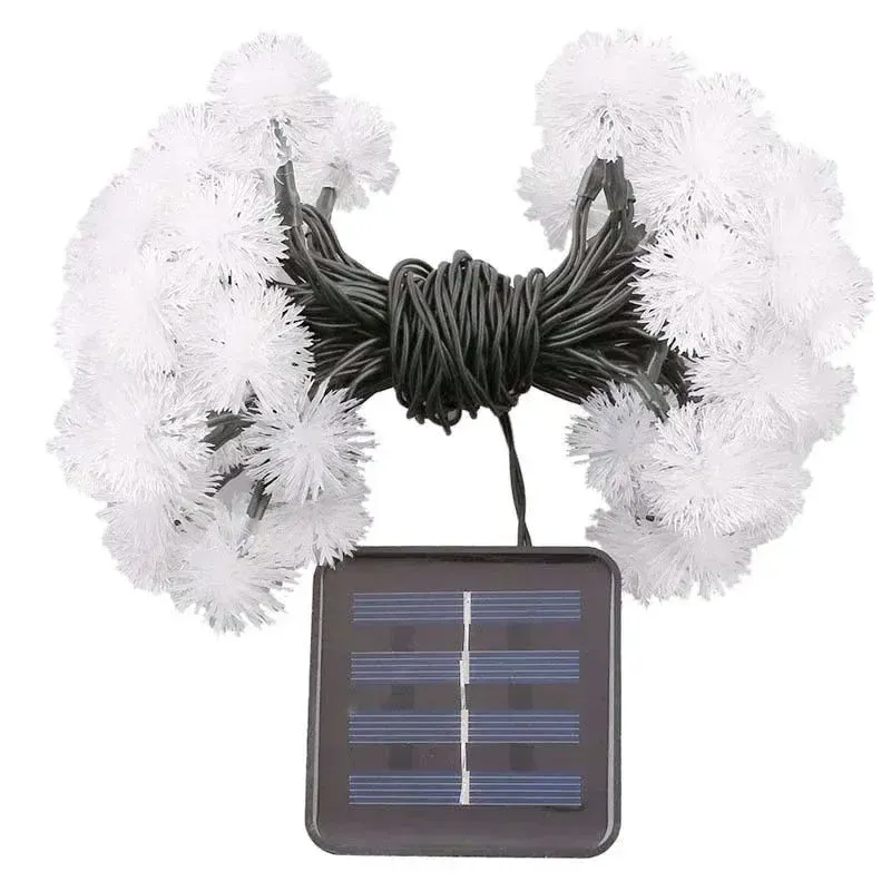 Solar Puffer Ball String Lights - 100 LED 6