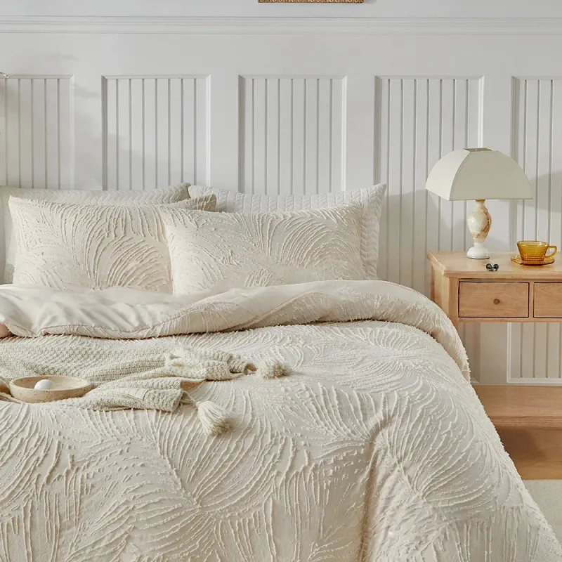 Beige Boho Duvet Cover Set Full/Queen 4