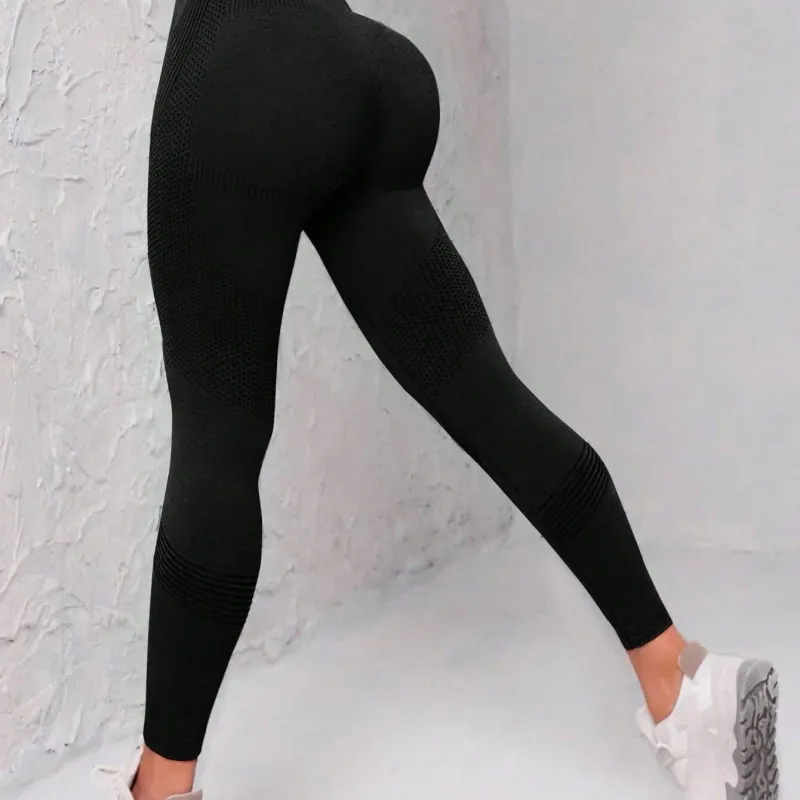 Seamless Wide Waistband Sports Leggings 5