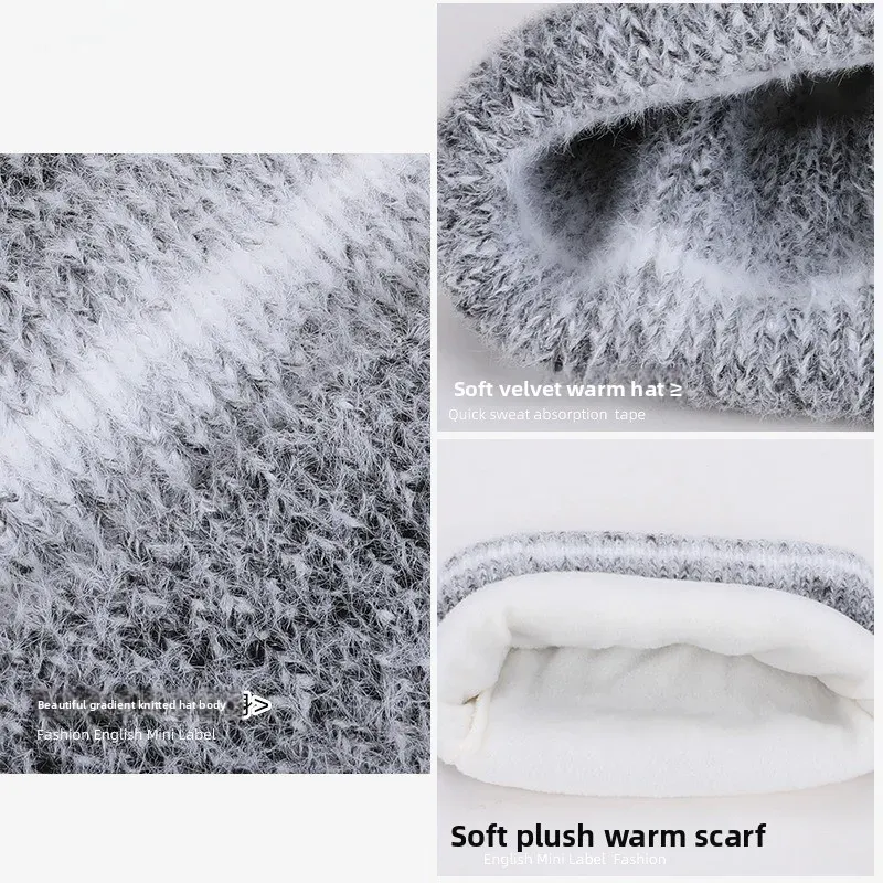 Women's Winter Hat Scarf Beanie Set 2