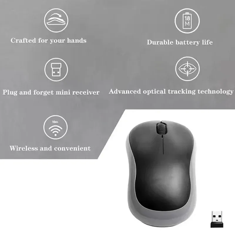 M185 Mini Wireless Mouse 1000DPI Ergonomic 2