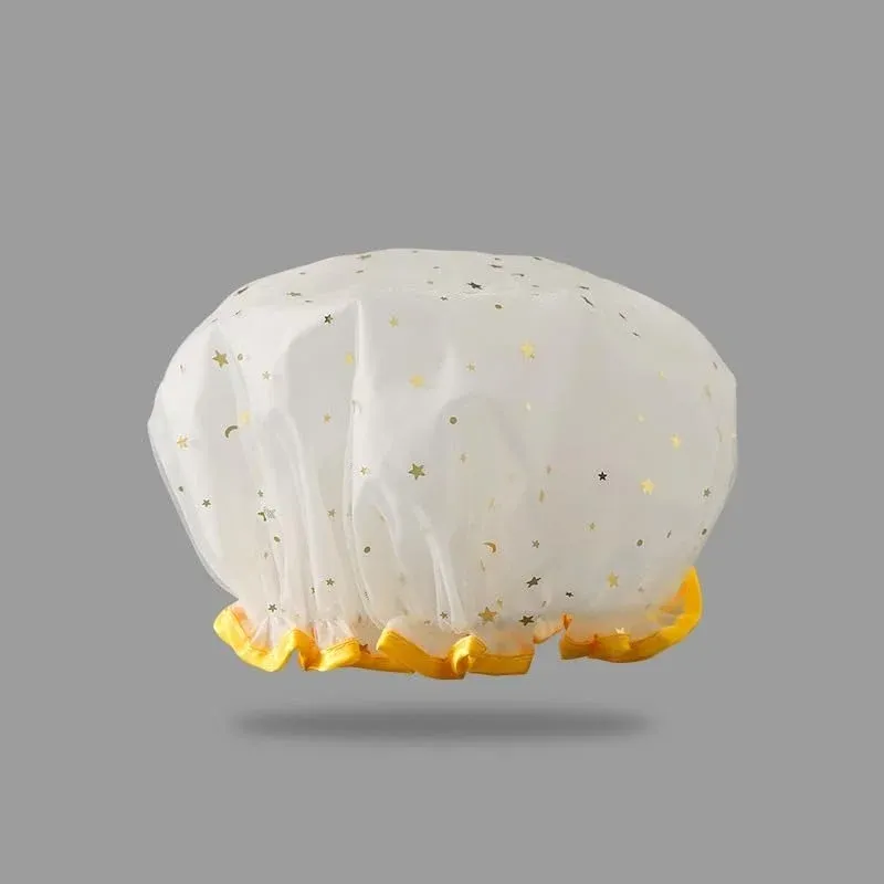 Double Layer Reusable Shower Cap 1