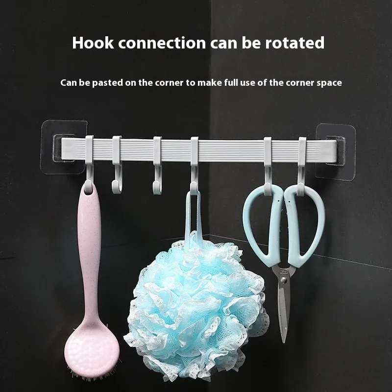 No-Drill Kitchen Hook Rack 3
