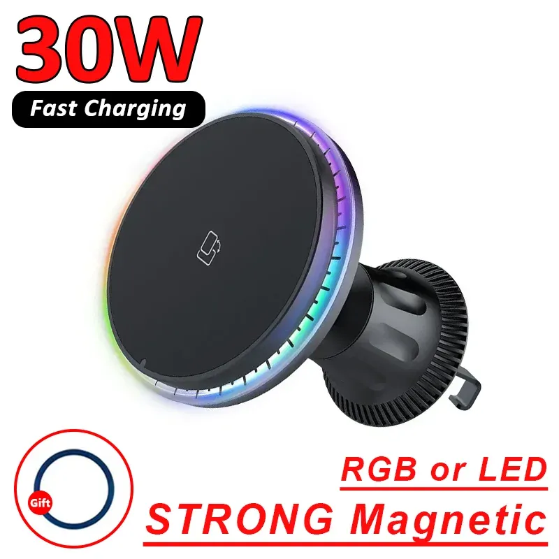 30W Magnetic Car Wireless Charger 1