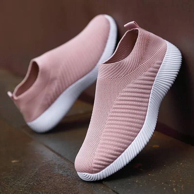Pink Soft Slip-On Women's Sneakers 2