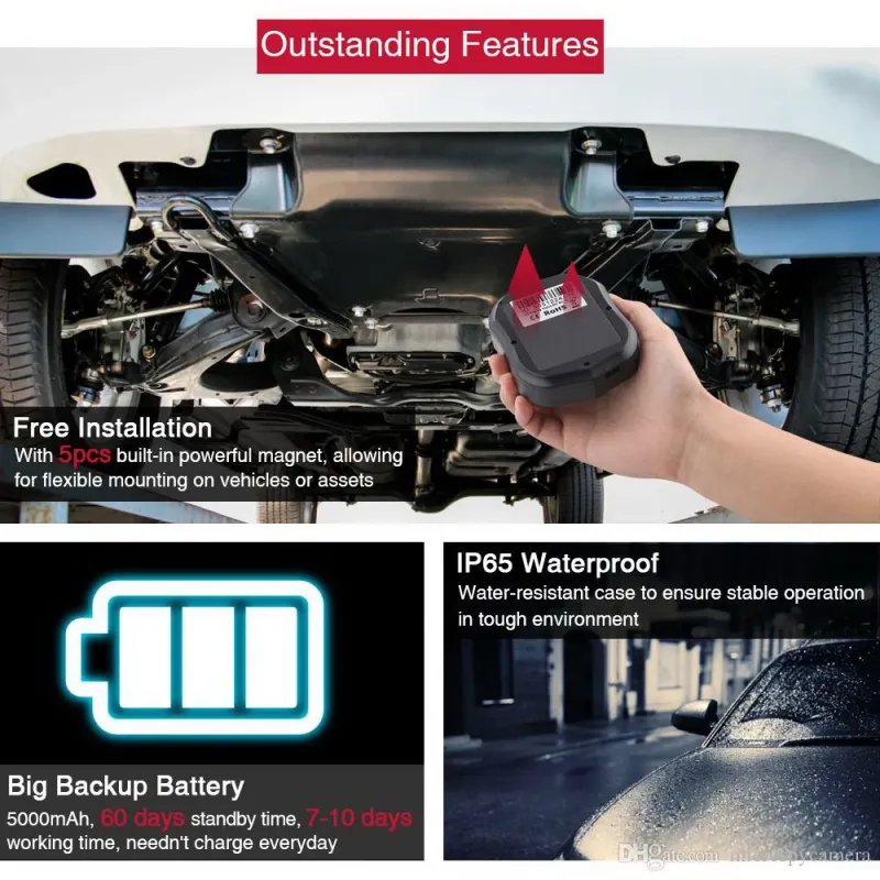 TK905 Waterproof Car GPS Tracker 4