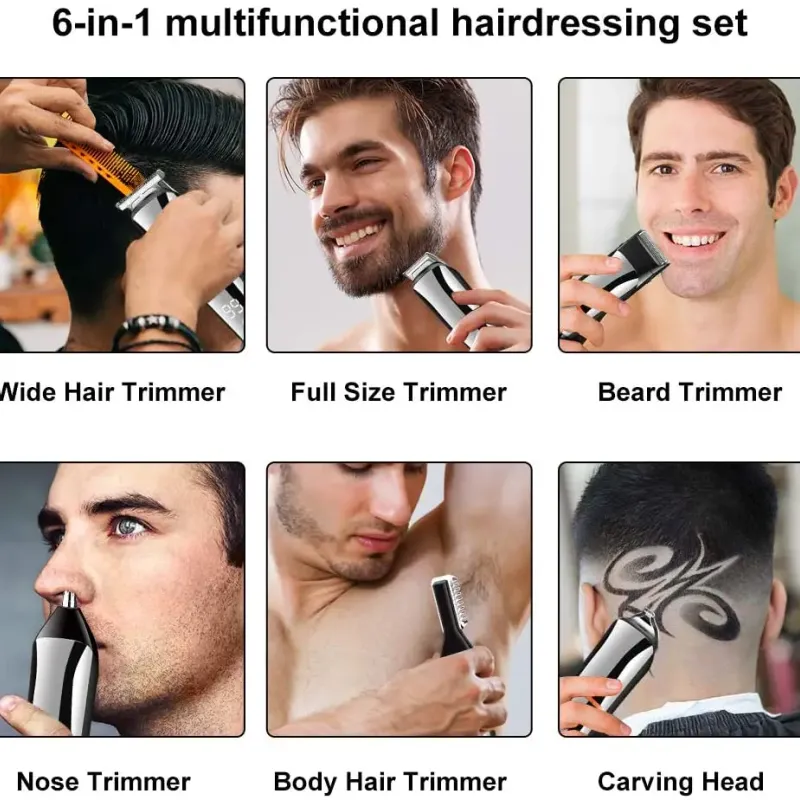 Kemei 6-in-1 Beard Trimmer Kit 3