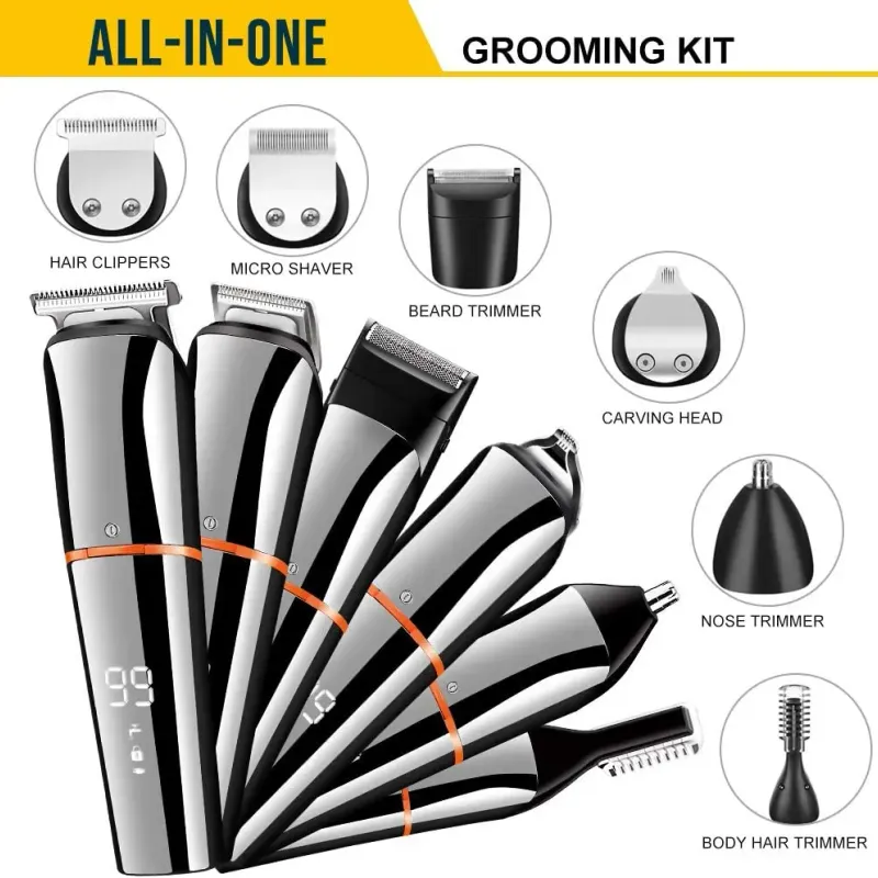 Kemei 6-in-1 Beard Trimmer Kit 6