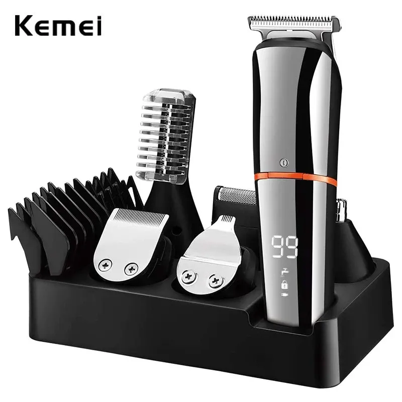 Kemei 6-in-1 Beard Trimmer Kit 1