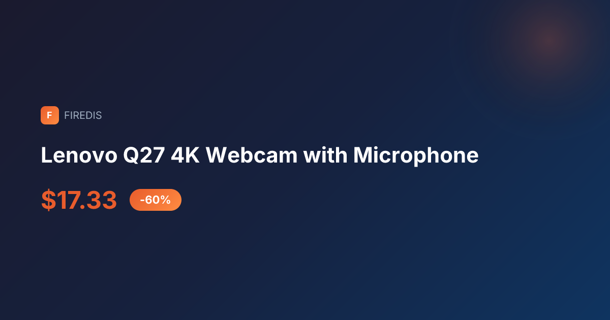 Lenovo Q27 4K Webcam with Microphone | FIREDIS